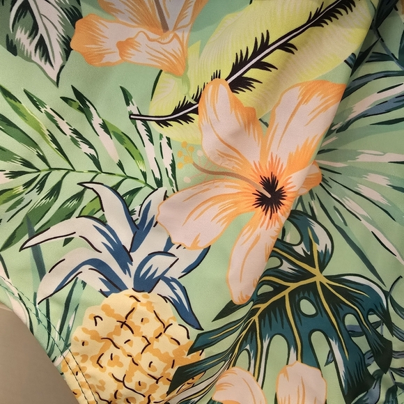 {3XL} NWOT SHEIN Tropical Splice Swimsuit Curve Plus Size Summer Beach Vacation - Picture 5 of 14